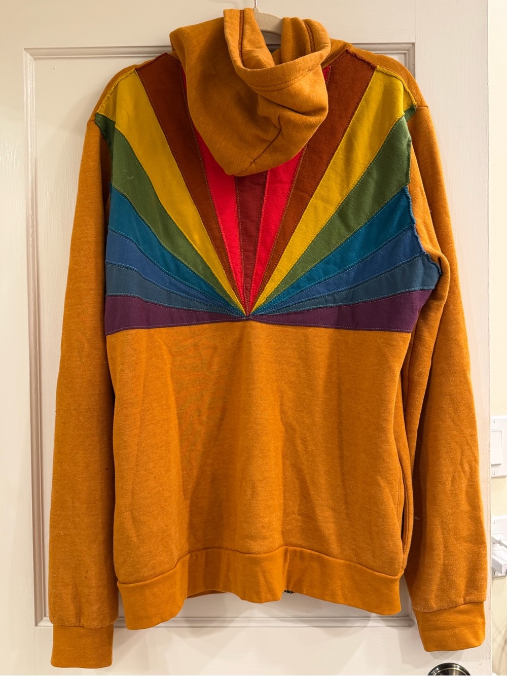 Aviator Nation Brown Sunburst full-zip hoodie, size XL